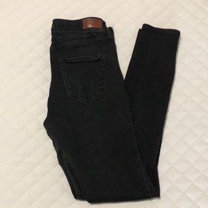 Black high waisted super skinny jeans
